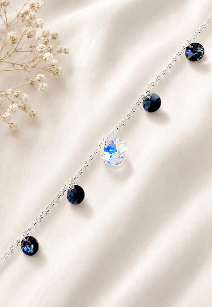 Pulsera Nepal Plata 925 Cristal Swarovski® Silver Night