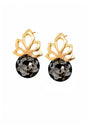 Aros Bali Gold 24K Cristal Swarovski® Silver Night