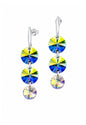 Aros Rafaela Plata 925 Cristal Swarovski® Aurora Boreal