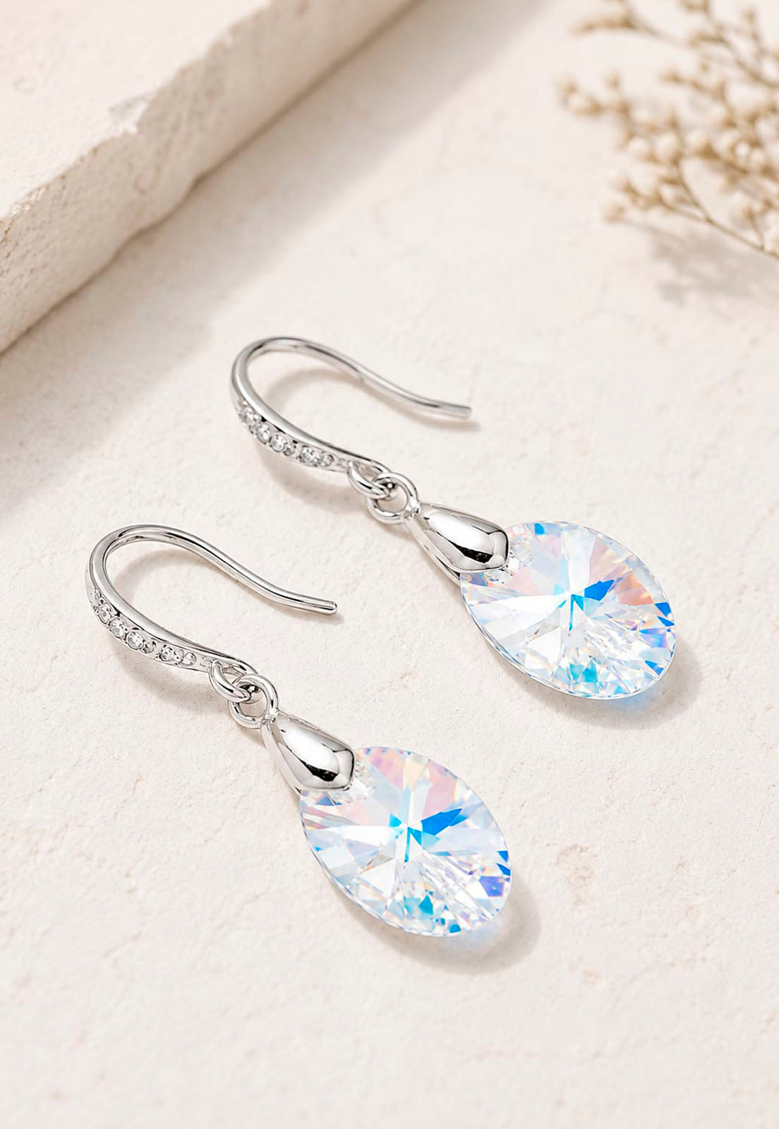 Aros Praga Plata 925 Cristal Swarovski® Aurora Boreal
