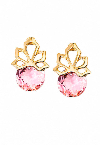 Aros Bali Gold 24K Cristal Swarovski® Light Rose