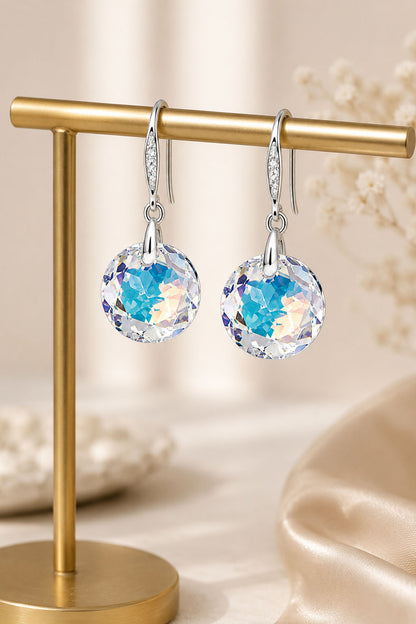 Aros Gran Gracia Plata 925  Cristal Swarovski® Aurora Boreal