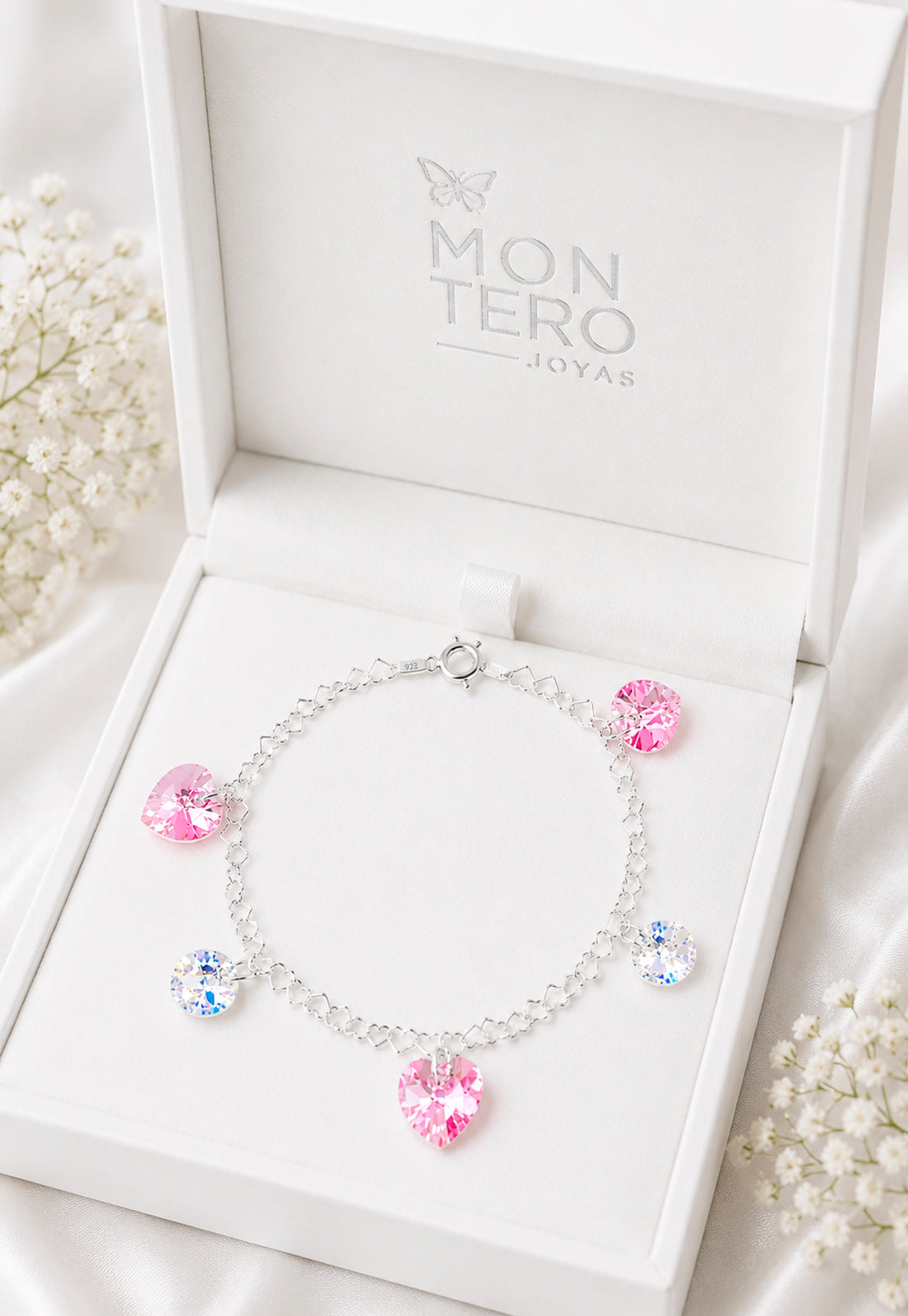 Pulsera Romance Plata 925 Cristal Swarovski® Rose
