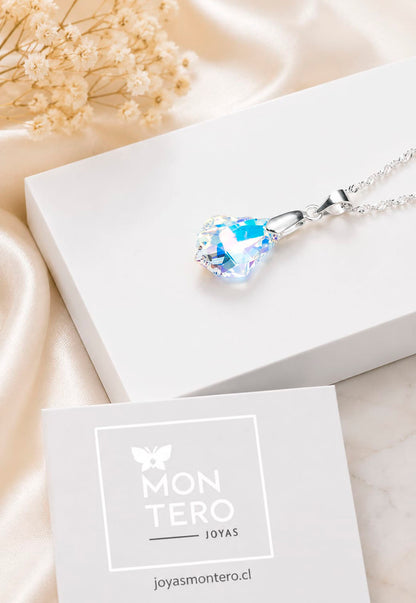 Collar Roma Plata 925 Cristal Swarovski® Aurora Boreal