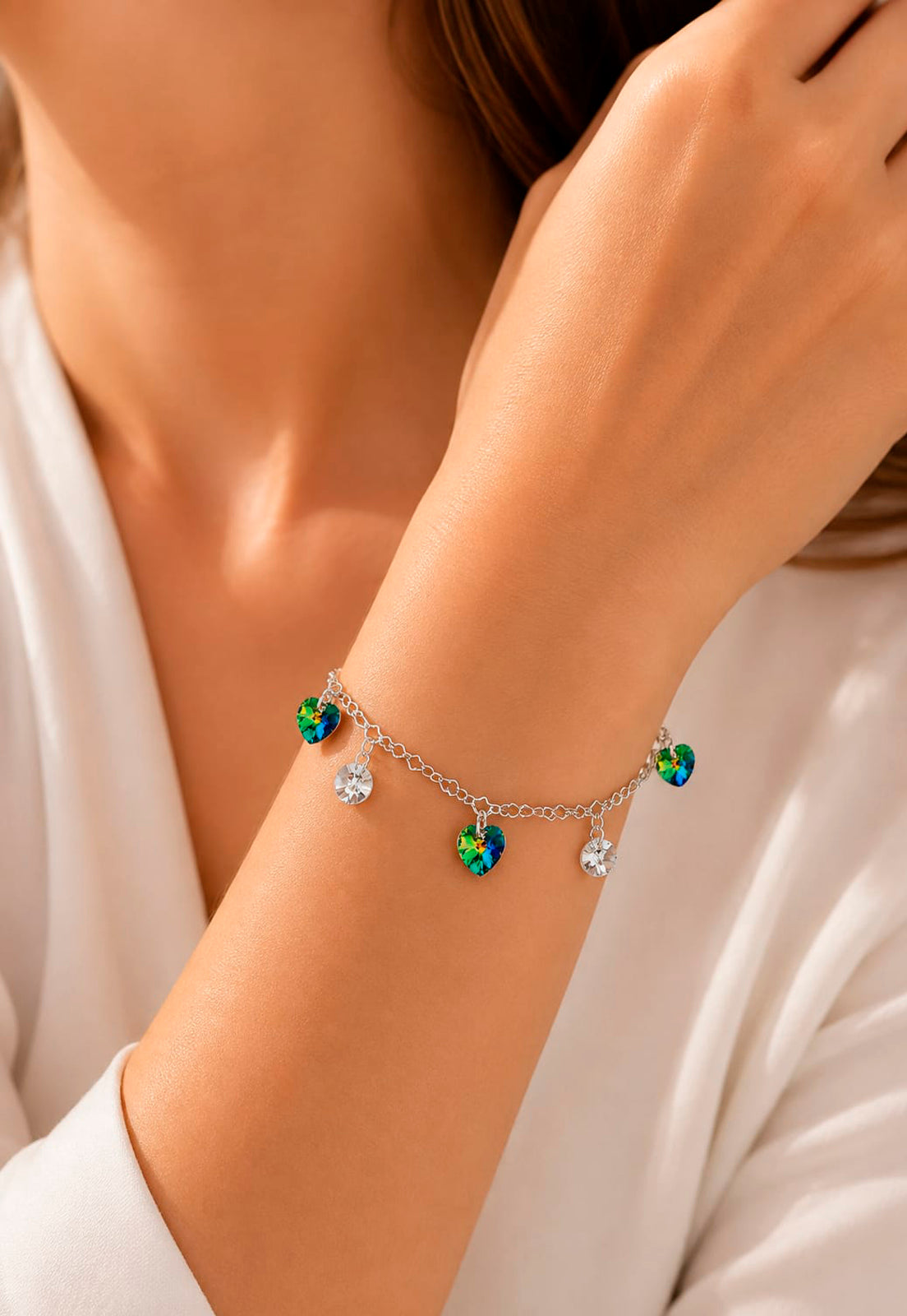 Pulsera Romance Plata 925 Cristal Swarovski® Vitral Medium