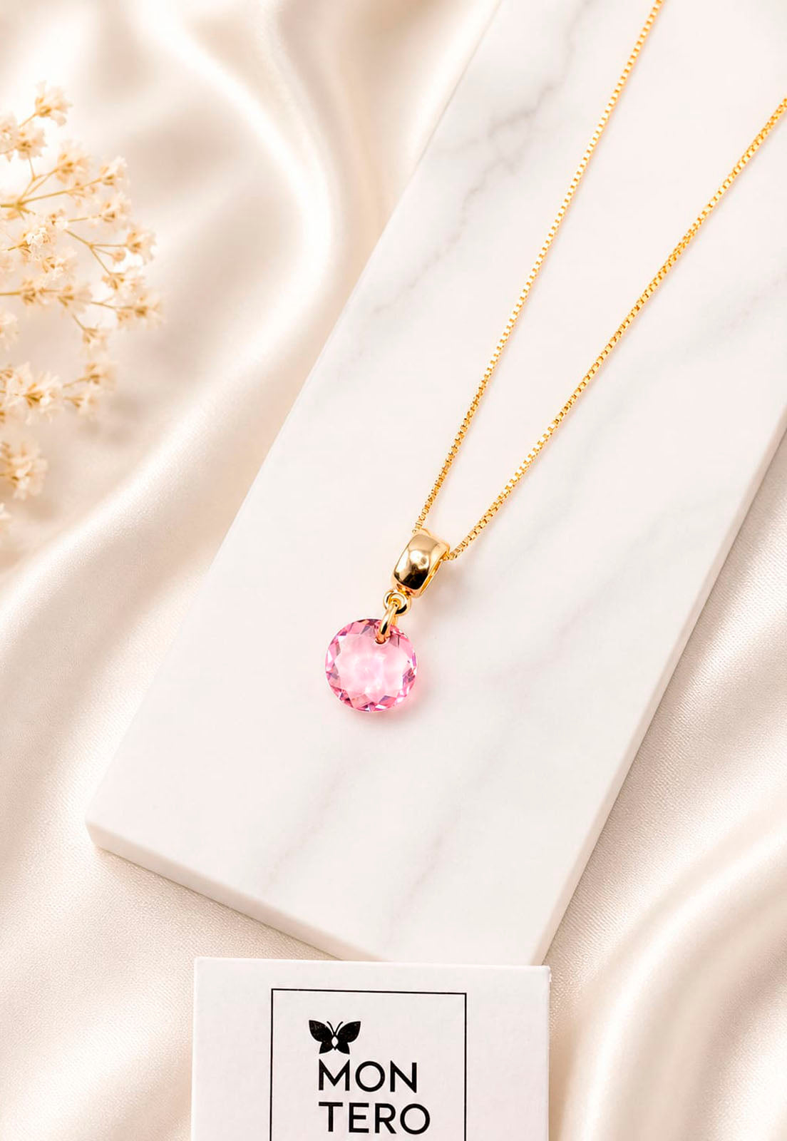 Collar Bali Gold 24K Cristal Swarovski® Light Rose