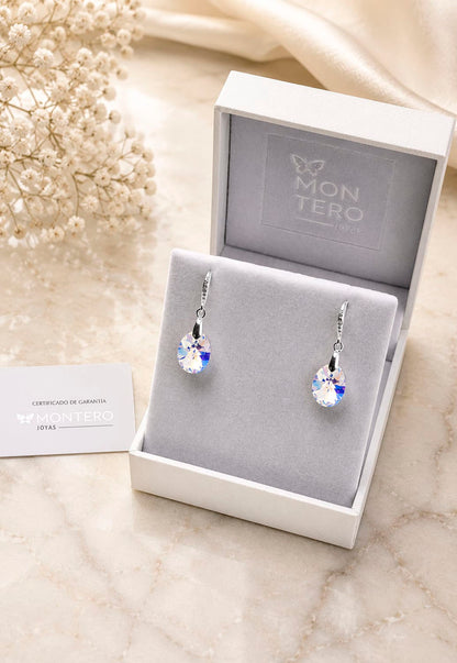 Aros Praga Plata 925 Cristal Swarovski® Aurora Boreal