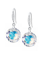 Aros Gran Gracia Plata 925  Cristal Swarovski® Aurora Boreal