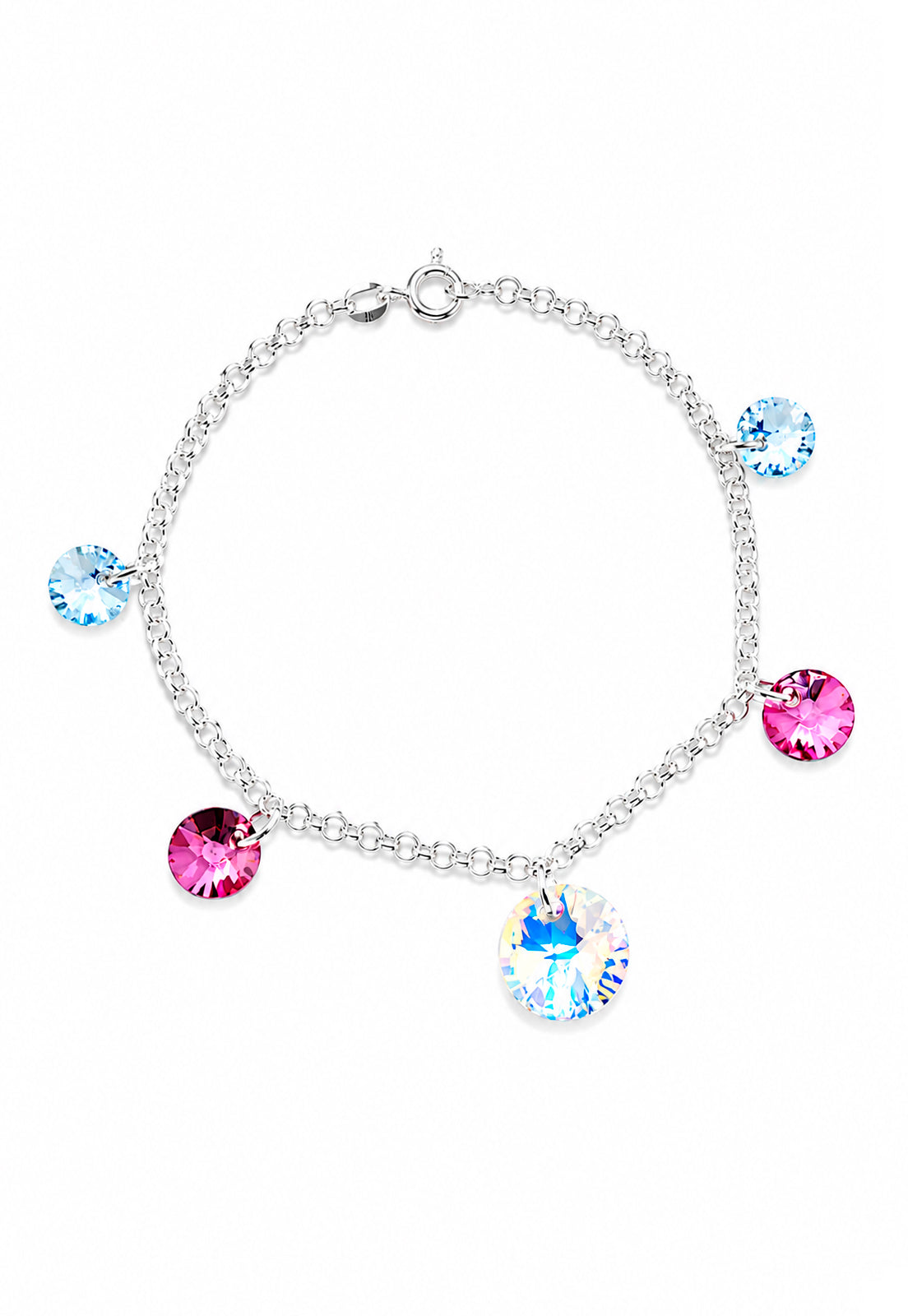 Pulsera Nepal Plata 925 Cristal Swarovski® Antique Pink