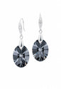 Aros Gran Praga Plata 925 Cristal Swarovski® Silver Night