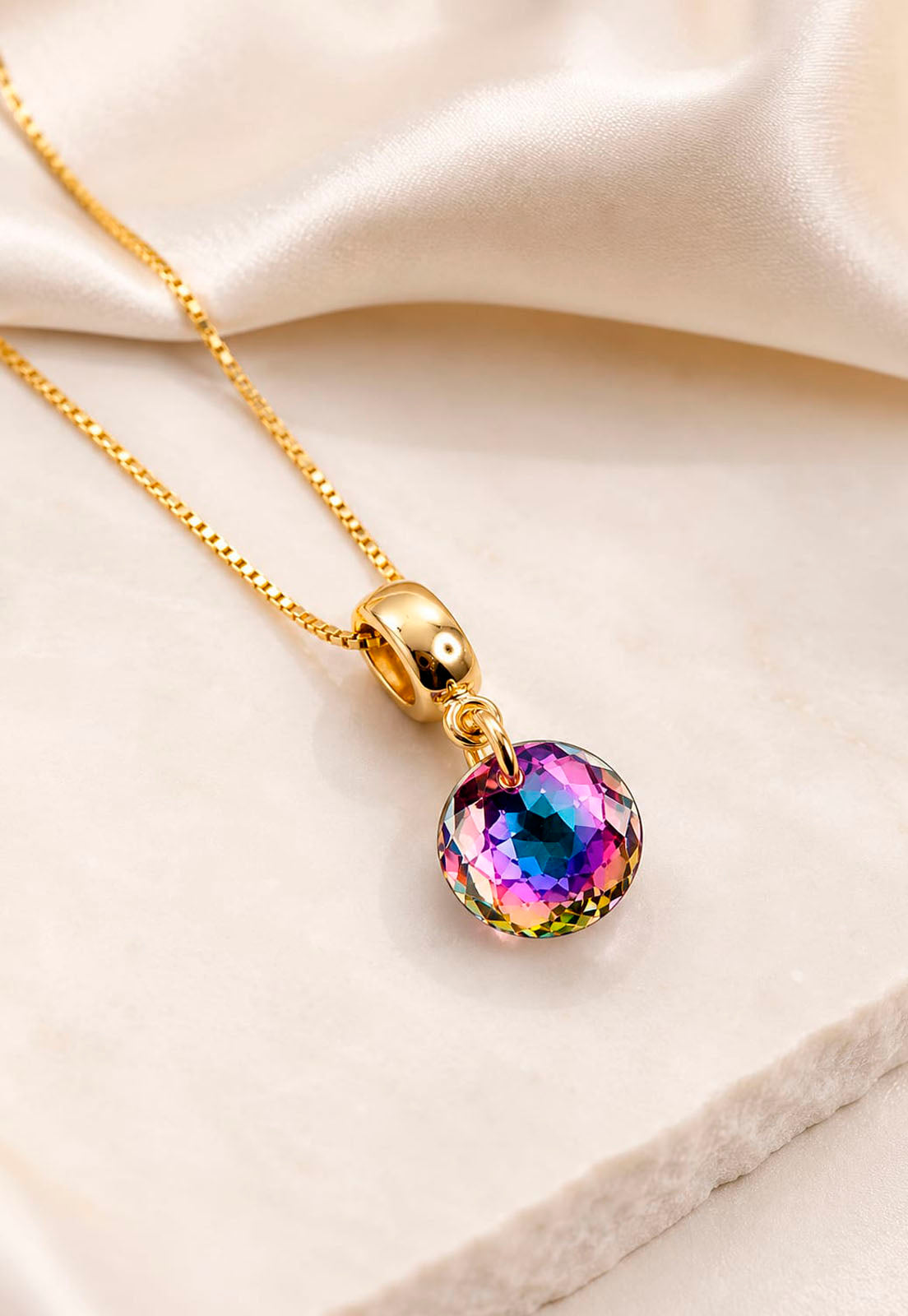 Collar Bali Gold 24K Cristal Swarovski® Vitral Light