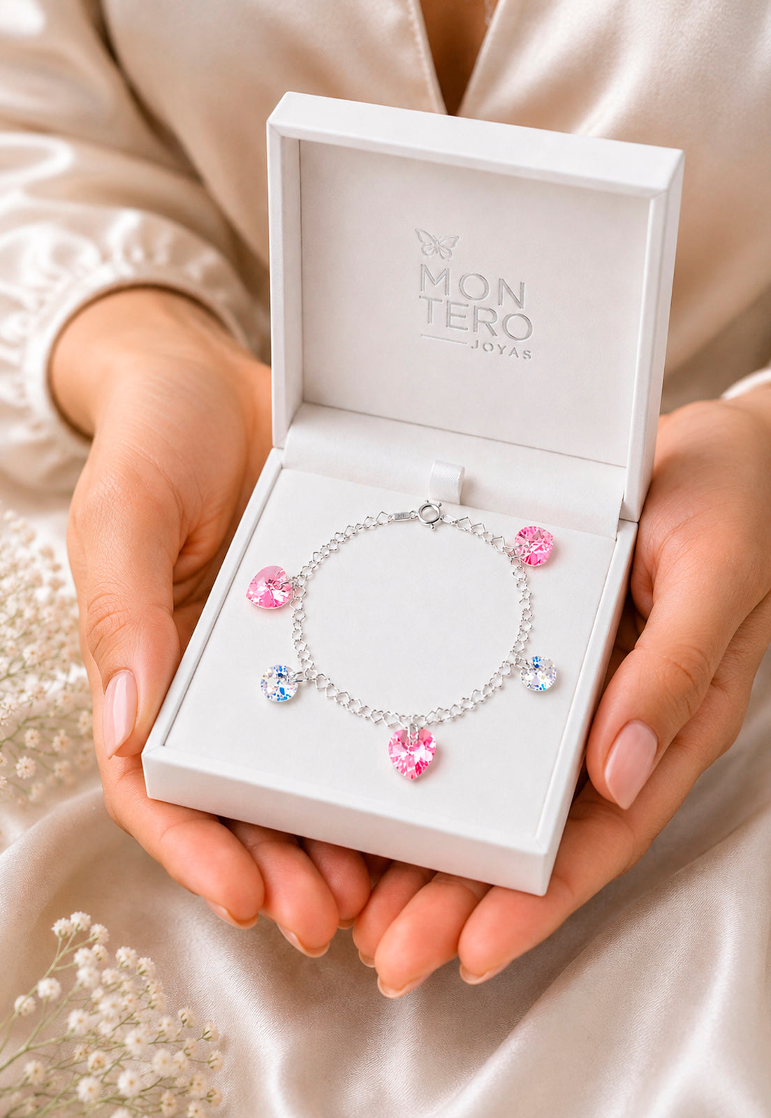 Pulsera Romance Plata 925 Cristal Swarovski® Rose