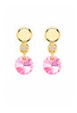 Aros Punto de Luz Gold 24K Cristal Swarovski® Rose