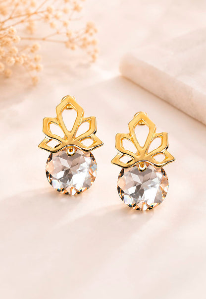 Aros Bali Gold 24K Cristal Swarovski® Golden Shadow