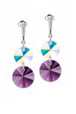 Aros Lourdes Plata 925 Cristal Swarovski® Amethyst