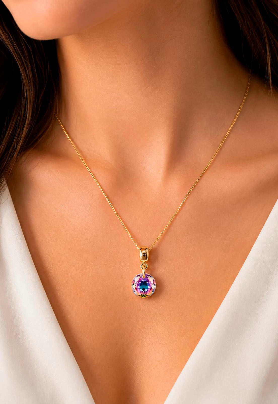 Collar Bali Gold 24K Cristal Swarovski® Vitral Light
