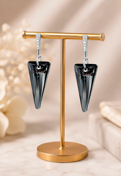 Aros Sevilla Plata 925 Cristal Swarovski®  Silver Night