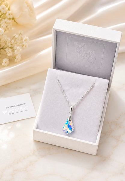 Collar Roma Plata 925 Cristal Swarovski® Aurora Boreal